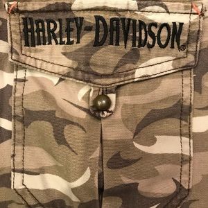 HARLEY-DAVIDSON Cargo Pants Sz2 100% Cotton Lk New